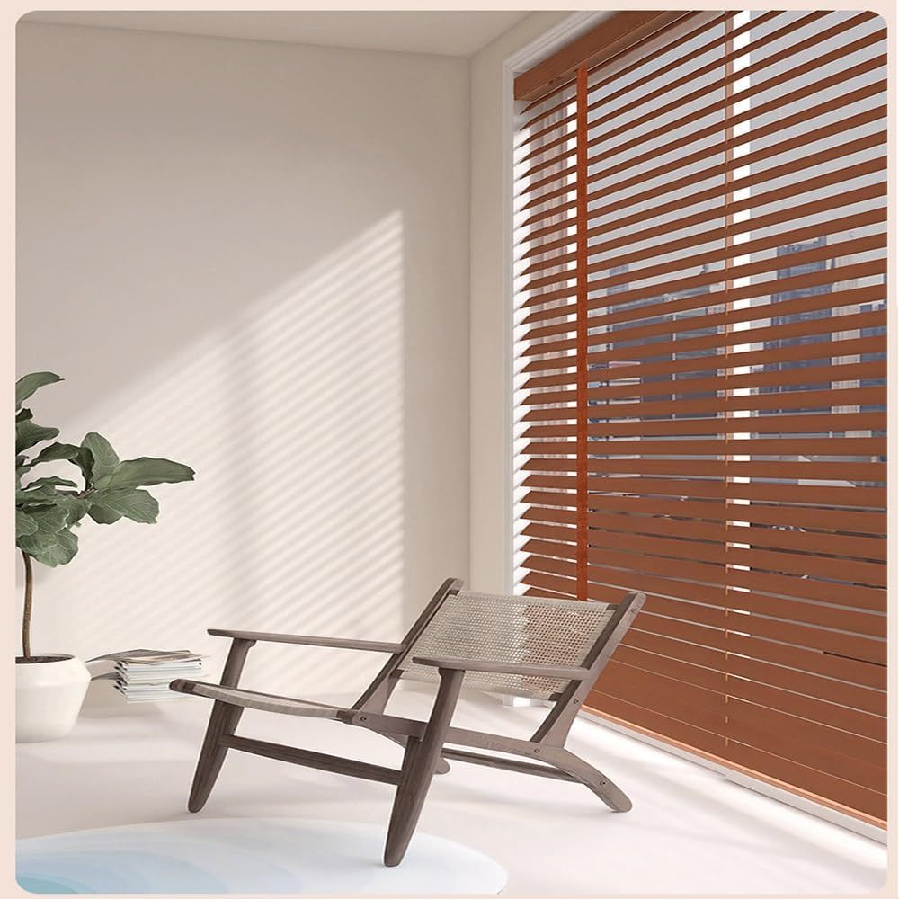 Wood Blinds Wooden Blinds for Indoor Windows Custom Size for Bedroom,Living Room,Bathroom & Office