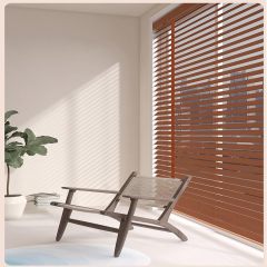 Wood Blinds Wooden Blinds for Indoor Windows Custom Size for Bedroom,Living Room,Bathroom & Office