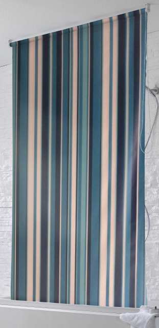 Shower Roller Blind with Cassette Water-Repellent, Bath Blind for the Fath and Shower Retro Design Ceiling-Mounted Semi-Transparent
