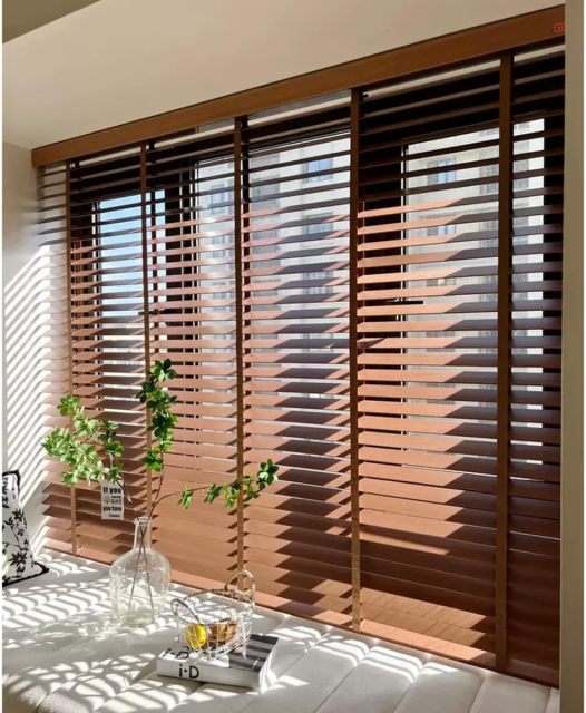 Wood Blinds, 2" Slats Indoor Windows Horizontal Window Shades Privacy Blind for Bedroom,Living Room