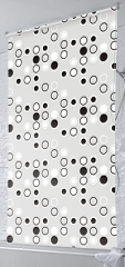 Shower Roller Blind with Cassette Water-Repellent, Bath Blind for the Fath and Shower Retro Design Ceiling-Mounted Semi-Transparent