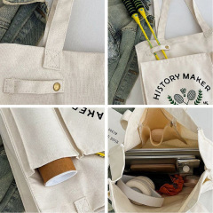 Canvas Bag with Custom Printed Pattern & Logo - Large-Capacity Badminton Bag, Sports Racket Bag, Storage Commuter Bag, Handheld & Single-Shoulder Style