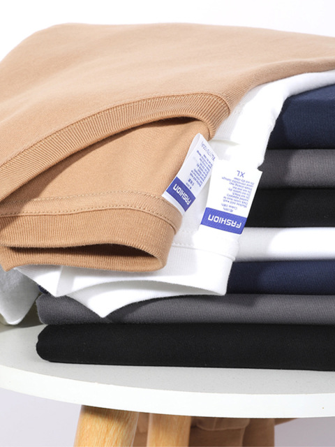 Men's 270G Heavyweight Long-Sleeve T-Shirt - White, Loose Fit with Drop Shoulders, Crew Neck, 100% Cotton, Outer Wear, Suitable for Autumn & Winter, Matching Couple Style