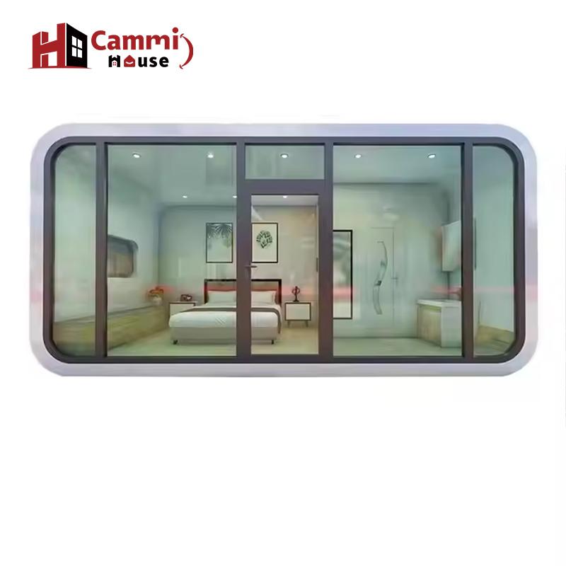 Cammi House Prefabricated Tiny House – LED-Accent Modular Guest Pod & Backyard Office