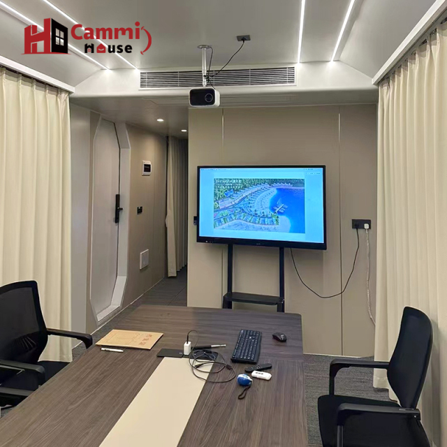 Cammi House: Tech-Integrated Mobile Modular Tiny Home | Portable Office Retreat with Balcony