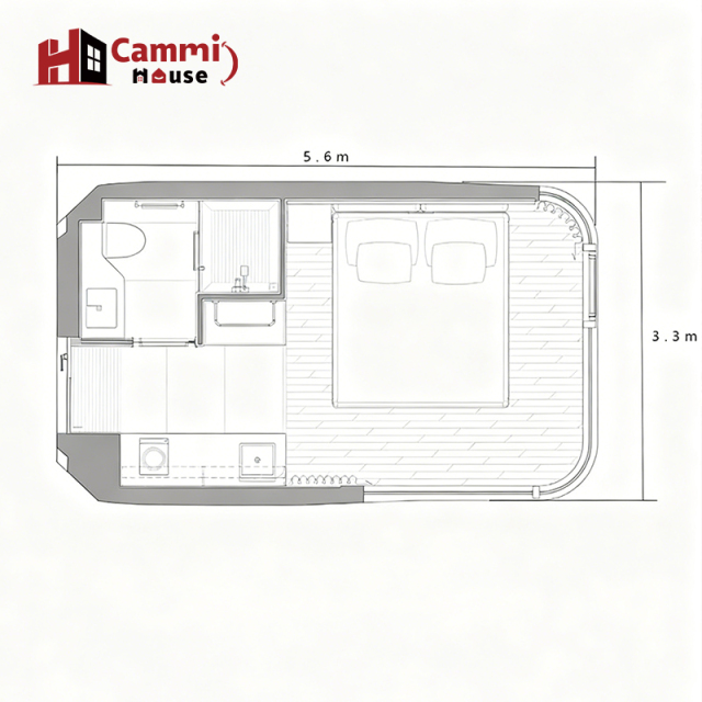 Cammi House V2 Prefabricated Tiny House – Coastal Modular Guest Pod with Full Layout