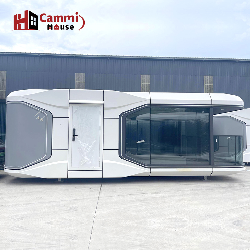Cammi House Sleek Prefabricated Tiny House – Glass-Extension Modular Living Space