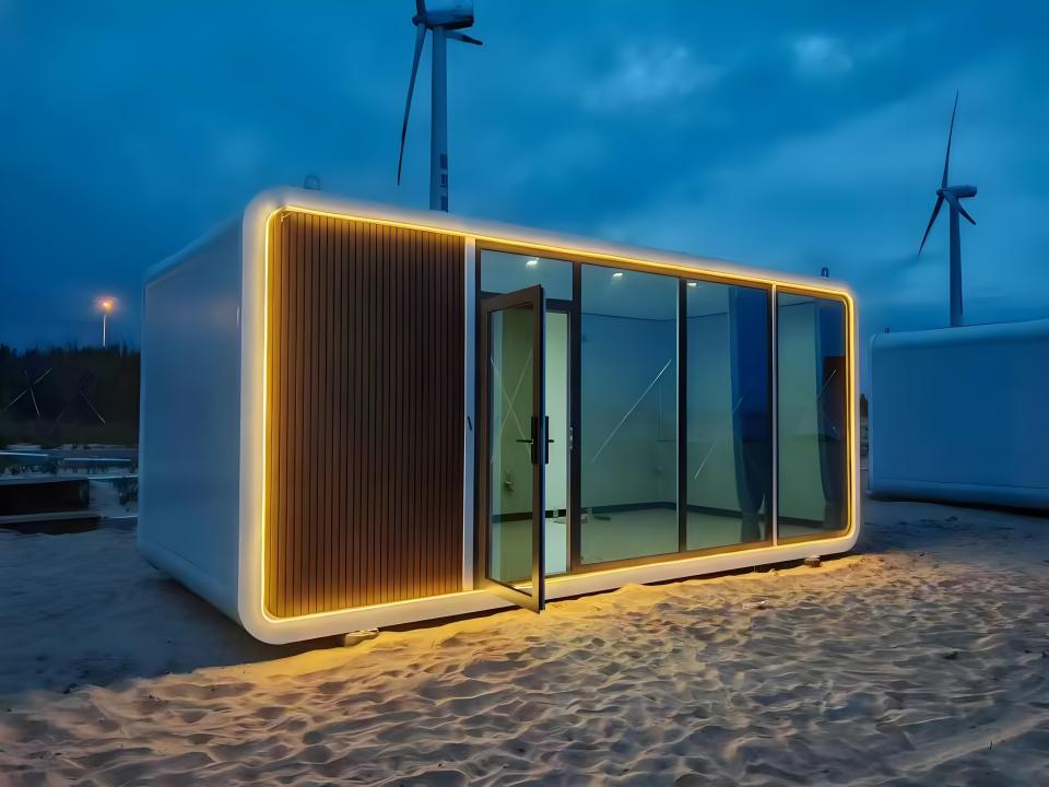 Scenic prefab glamping pod exterior