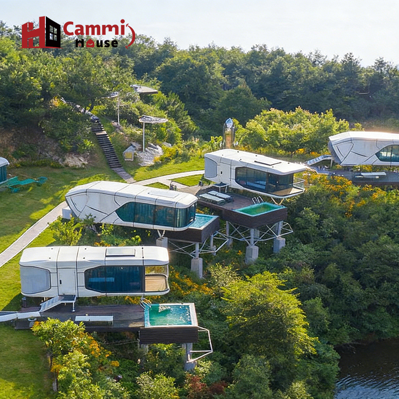 Cammi House Space Capsule House | Modern Modular Prefab Home for Luxury Glamping & Resort