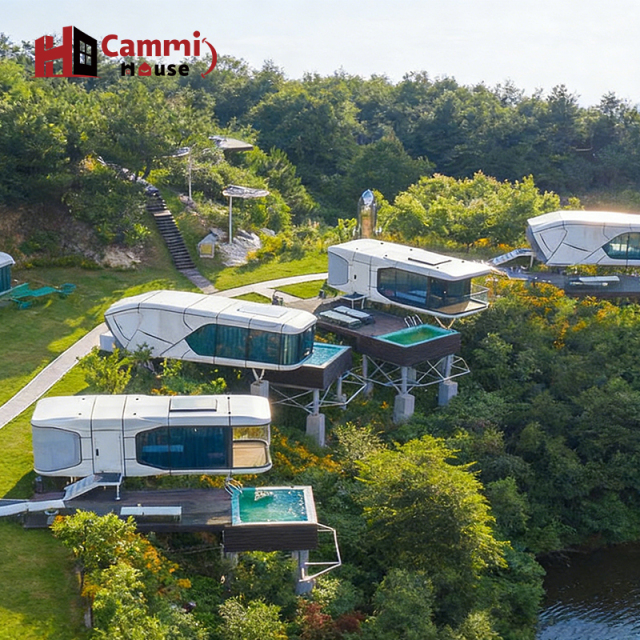 Cammi House Space Capsule House | Modern Modular Prefab Home for Luxury Glamping & Resort