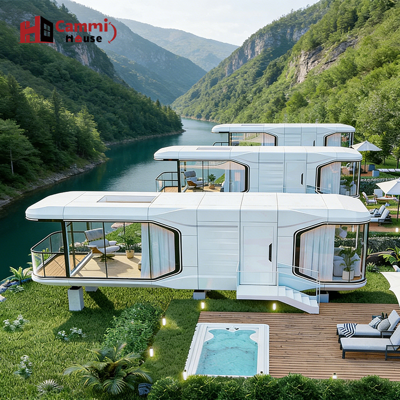 Cammi House Luxury Capsule Cabin | Modern Hotel Container House for Scenic Hospitality