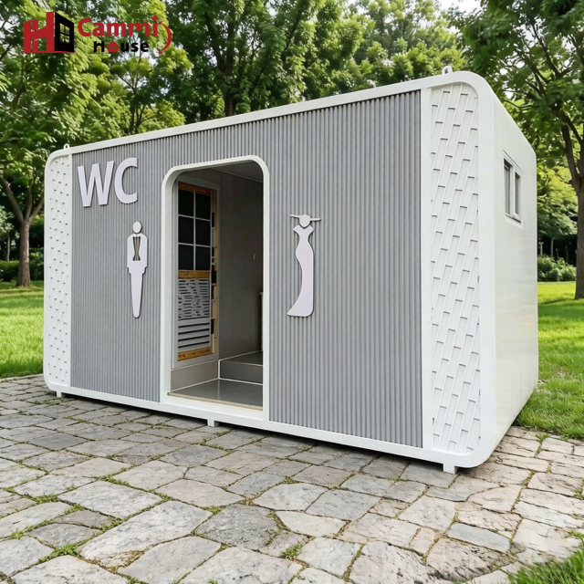 Modern Apple Capsule House Hotel Container House - Prefab Outdoor Public WC & Portable Restroom for Parks, Resorts & Events