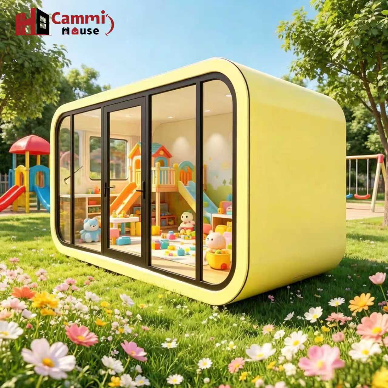 Apple Capsule House Hotel Container House - Customizable Prefabricated Modular Building for Playground Glamping & Resort