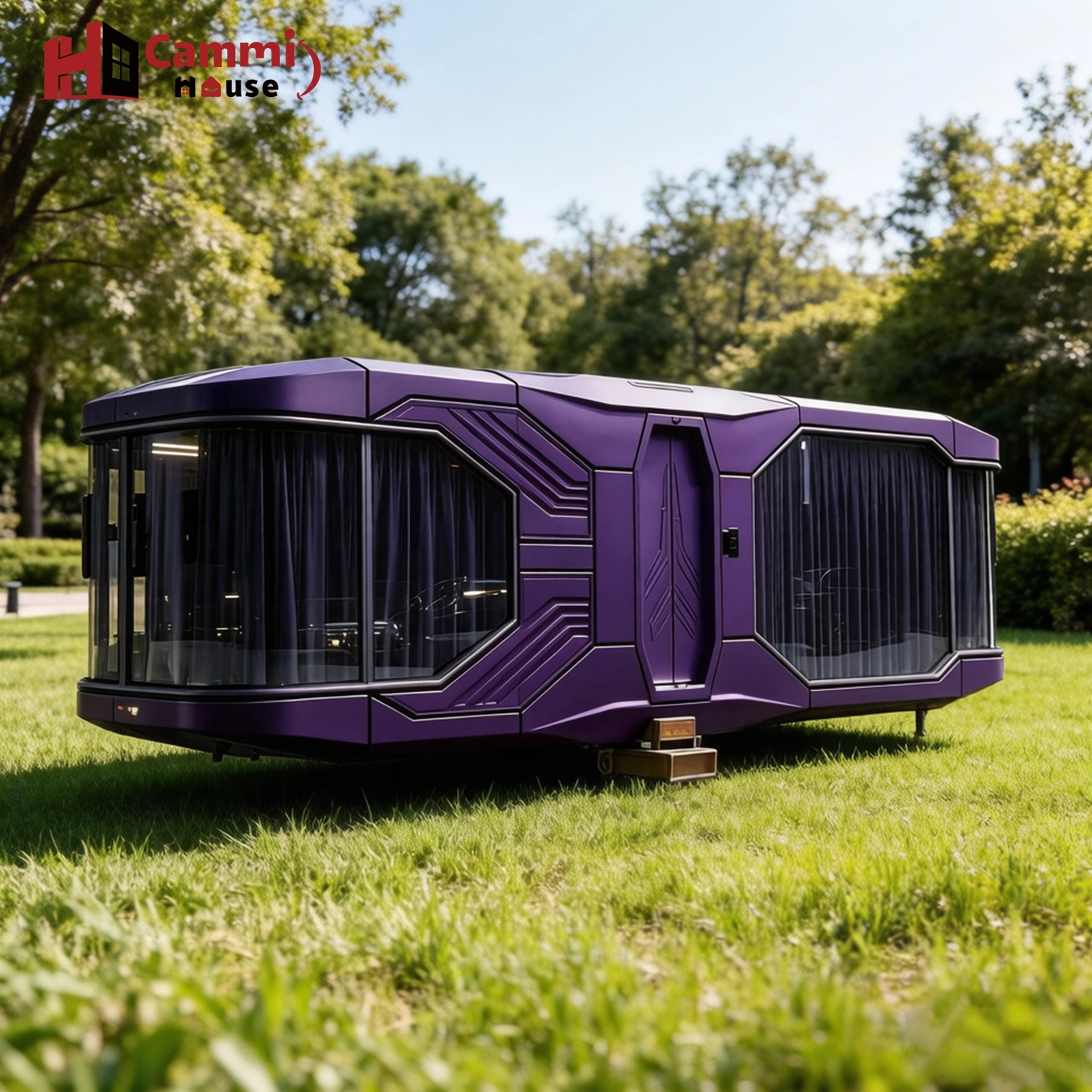 Cammi House Futuristic Capsule House & Hotel Container House | Weatherproof Modular Living Pod for Glamping Resorts
