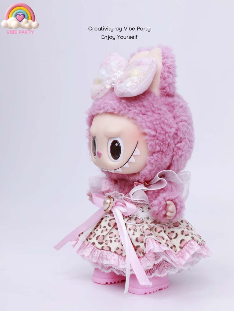 LBB Doll Clothes - Pink Sweetheart Leopard Print 4-Piece Set (Doll Not Included)