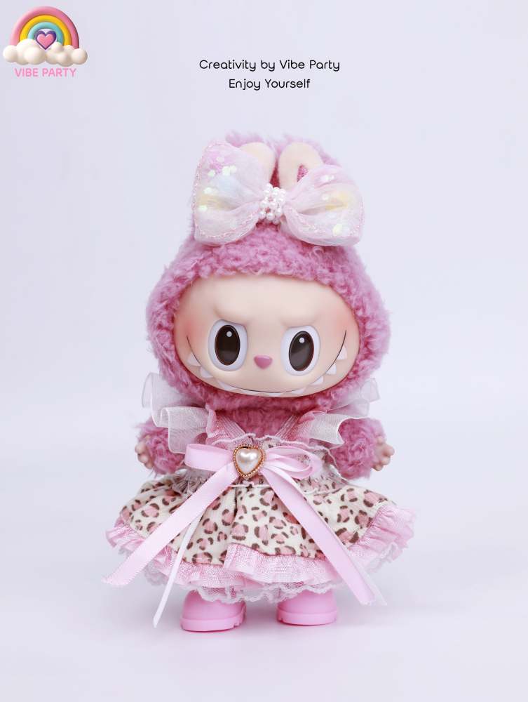 LBB Doll Clothes - Pink Sweetheart Leopard Print 4-Piece Set (Doll Not Included)