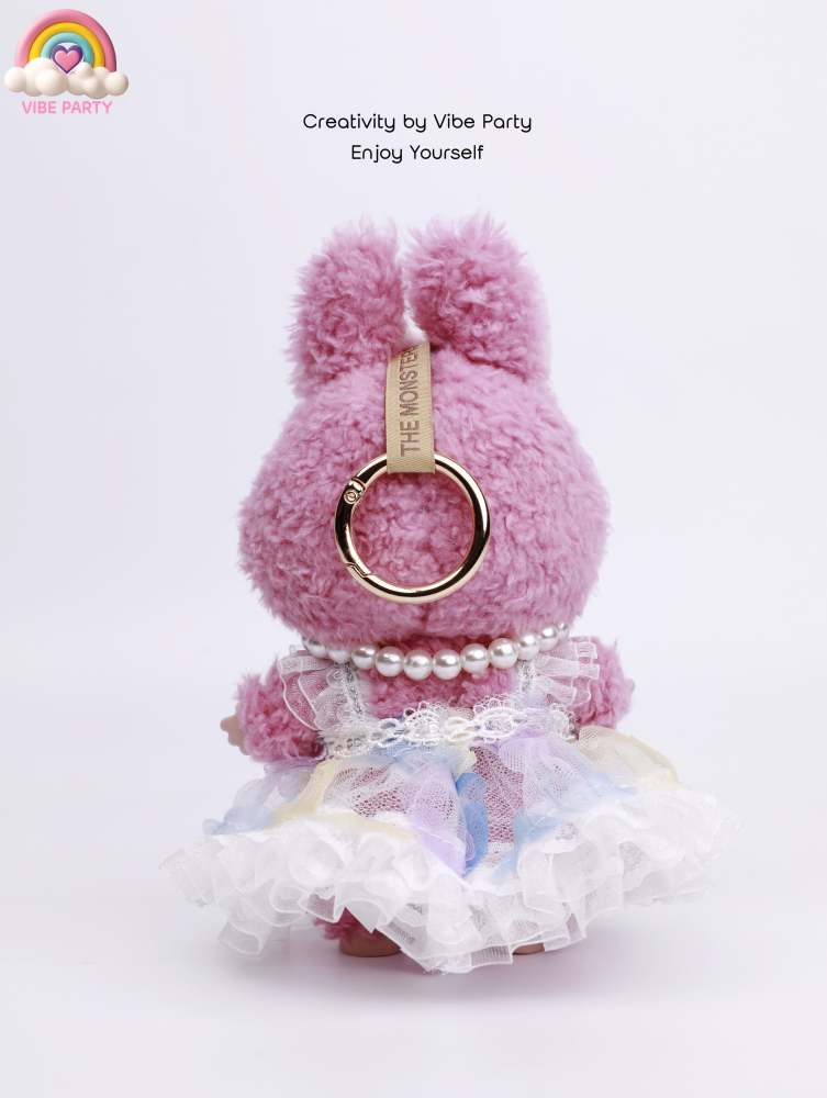 LBB Doll Outfit - Pink Feather Princess Dress 3 - Piece Set (Doll Not Included)