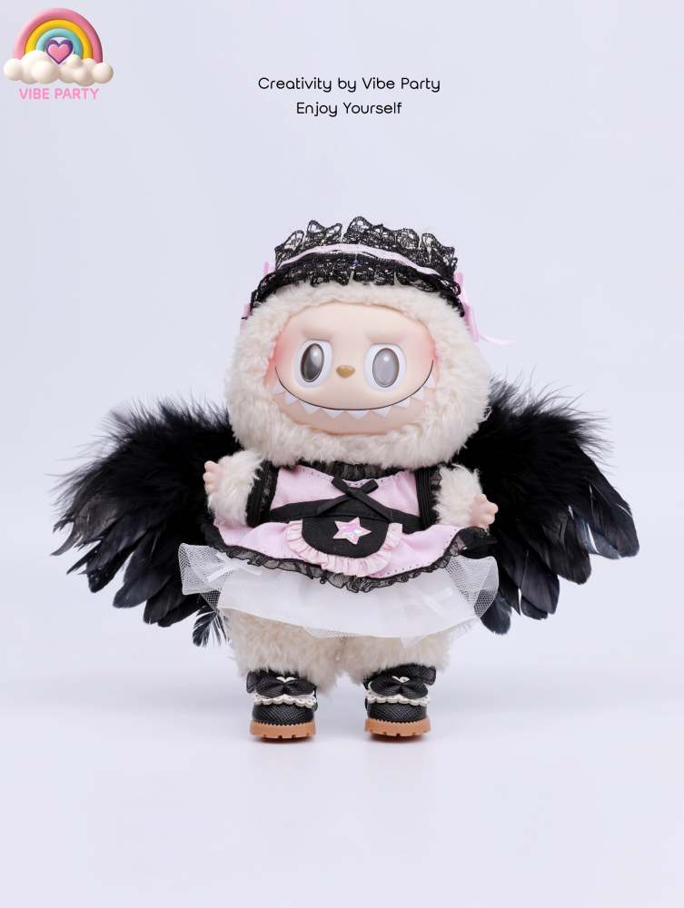 LBB Doll Clothes - Dark Maid Sweet & Edgy Style 4 - Piece Set (Doll Not Included)