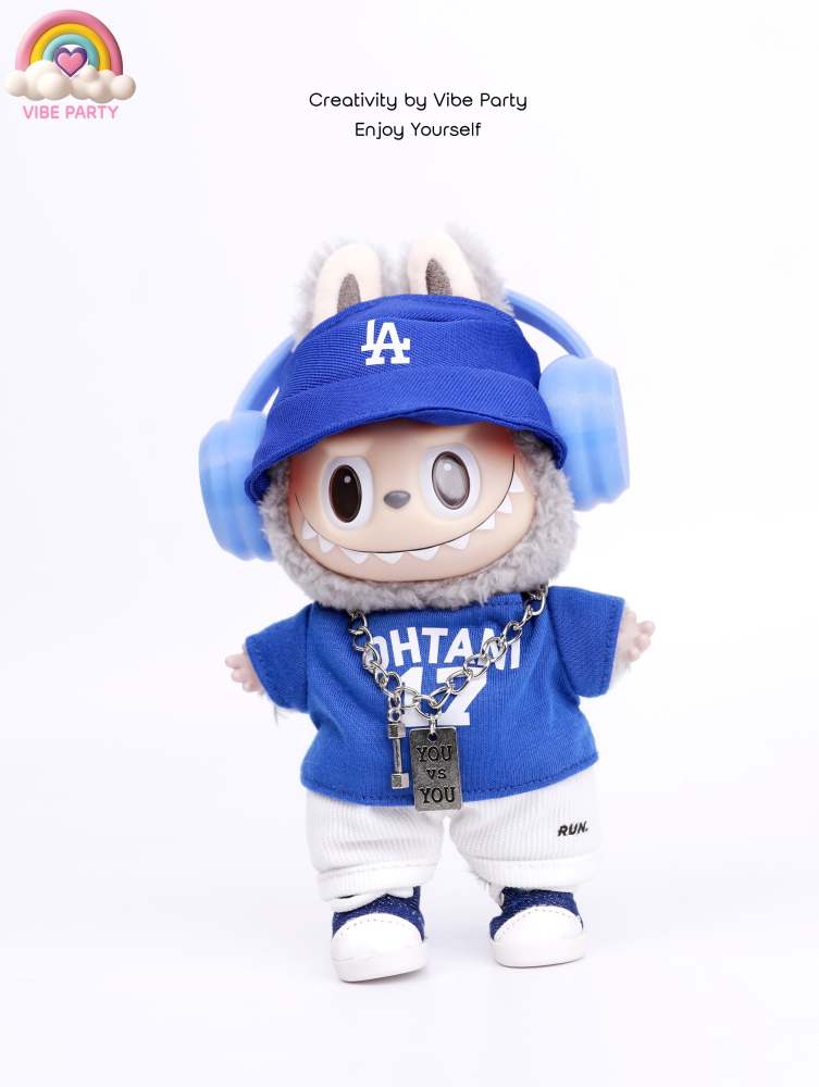 LBB Doll Clothes - Blue Jersey Set 6-Piece Set (Doll Not Included)