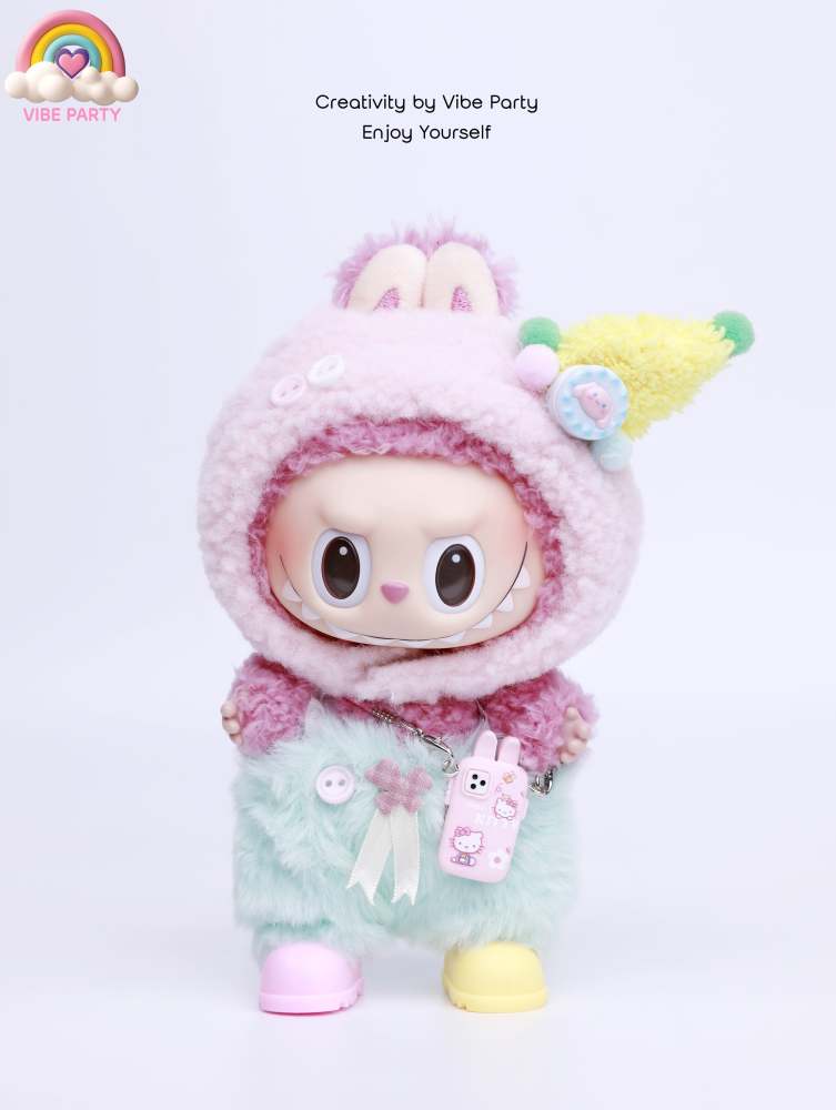 LBB Doll Clothes - Dreamy Pink-Blue Cute 5-Piece Set (Doll Not Included)