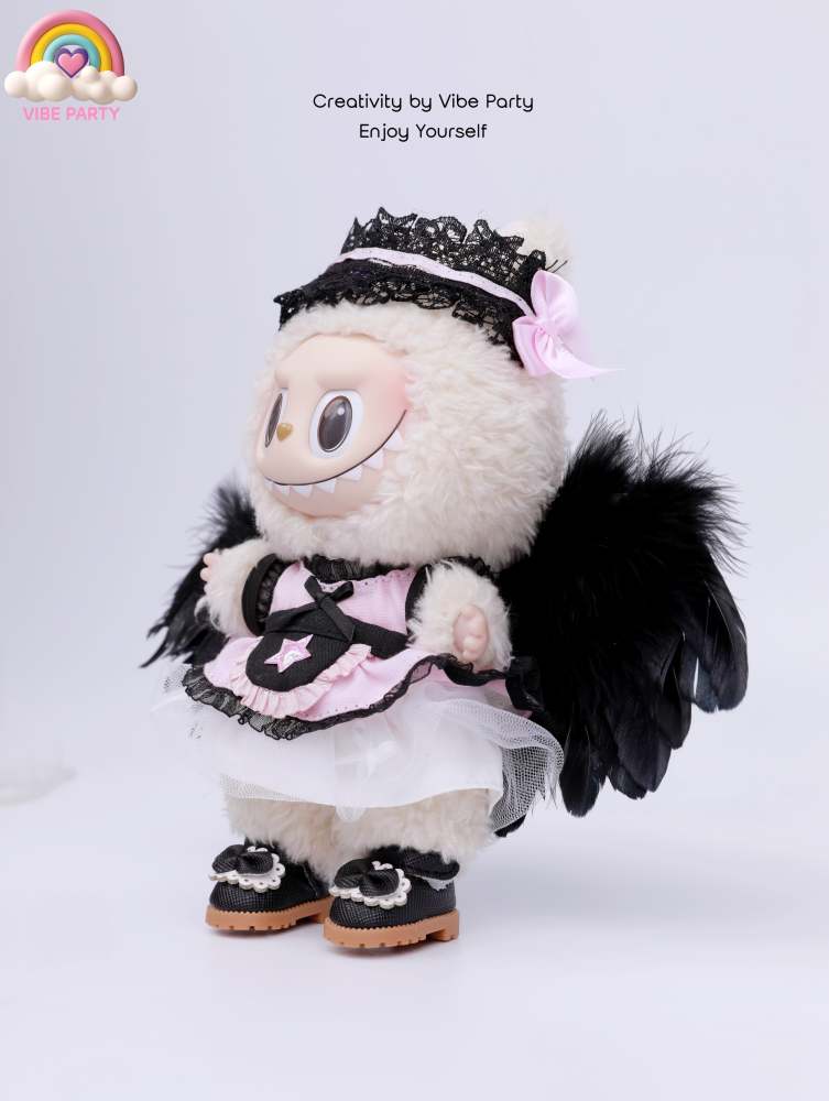 LBB Doll Clothes - Dark Maid Sweet & Edgy Style 4 - Piece Set (Doll Not Included)