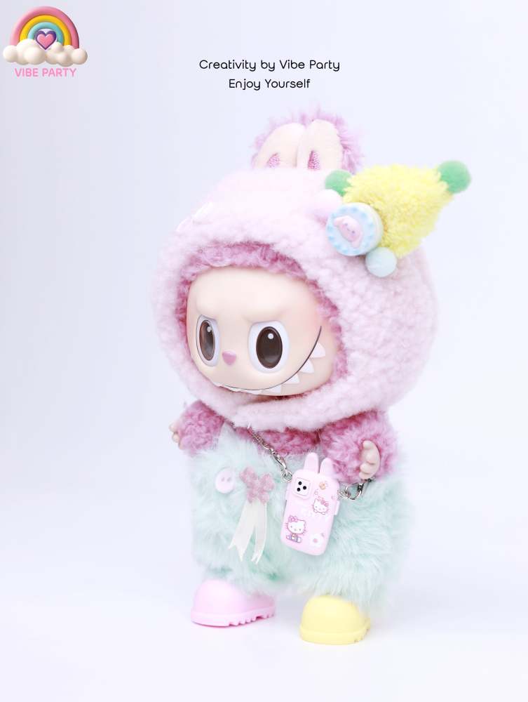 LBB Doll Clothes - Dreamy Pink-Blue Cute 5-Piece Set (Doll Not Included)