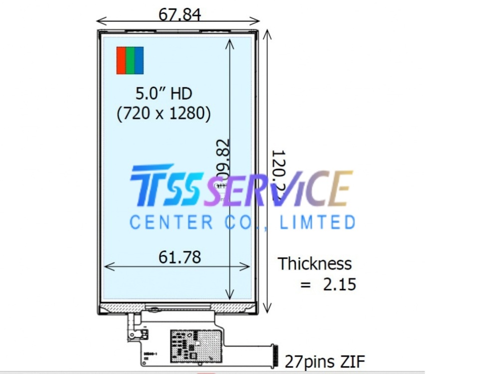 New Ortustech 5.0" 800×480 a-Si TFT-LCD Display Panel COM50H5N17ULC for Industrial