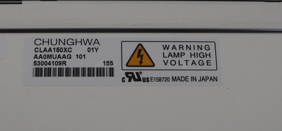 15.0" Industrial LCD SCREEN DISPLAY CLAA150XC01Y