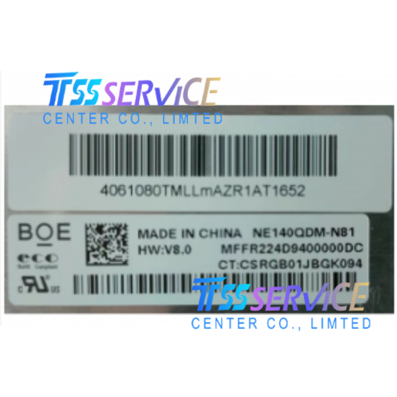 New and original BOE14.0" 2560(RGB)×1600 Oxide TFT-LCD Display Panel NE140QDM-N81 for Laptop, Outdoor High Brightness