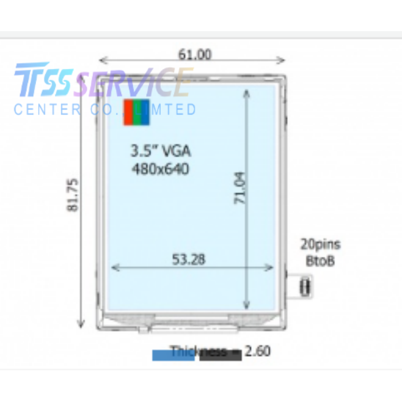 New Ortustech 3.5 inch 480*640 a-Si TFT-LCD Display Panel COM35H3N82ULC for Industrial Outdoor High Brightness Handheld & PDA