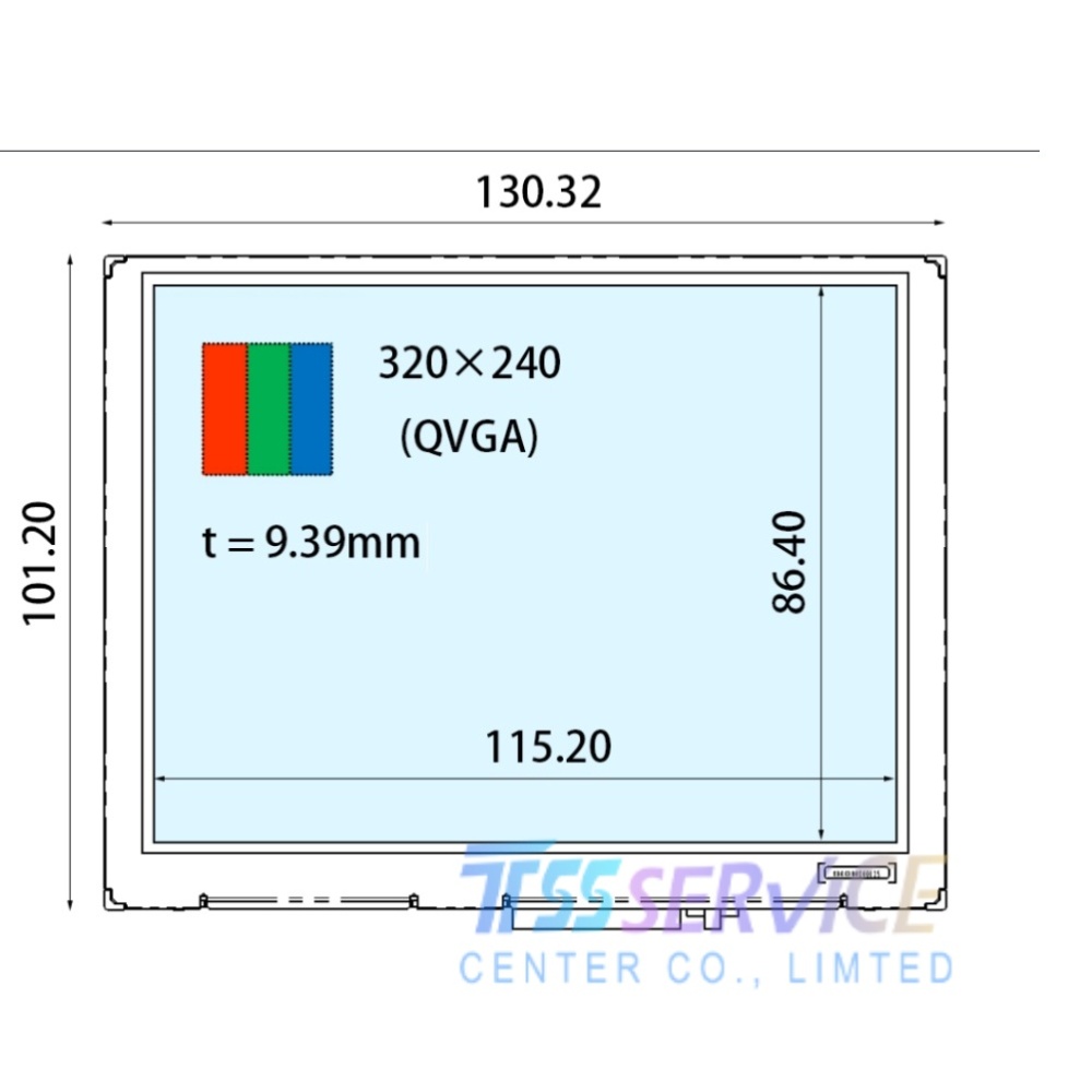 New Ortustech 5.7 inch 640*480 a-Si TFT-LCD Display Panel COM57T5M26ZSC for Industrial