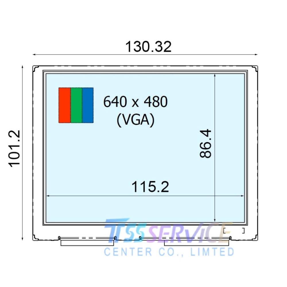 New Ortustech 5.7 inch 640*480 a-Si TFT-LCD Display Panel COM57T5M54ZSC for Industrial