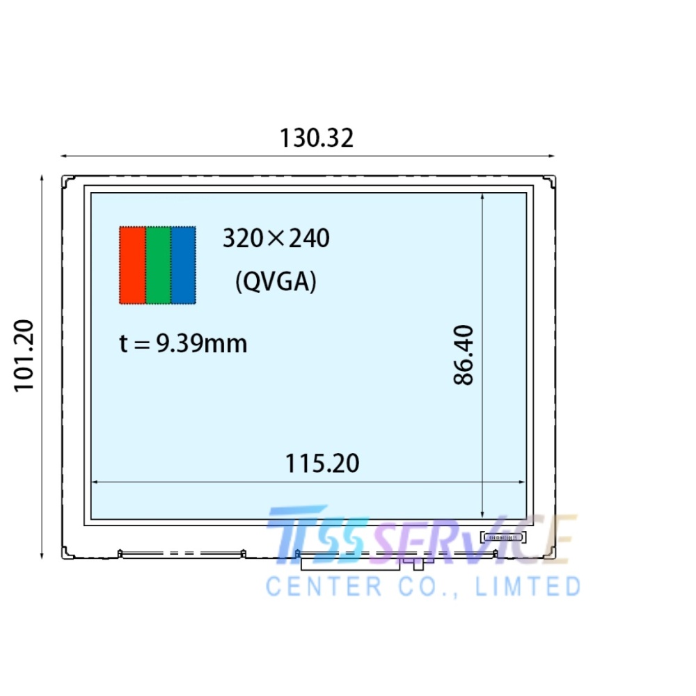 New Ortustech 5.7 inch 320*240 a-Si TFT-LCD Display Panel COM57T5M52GSC for Industrial
