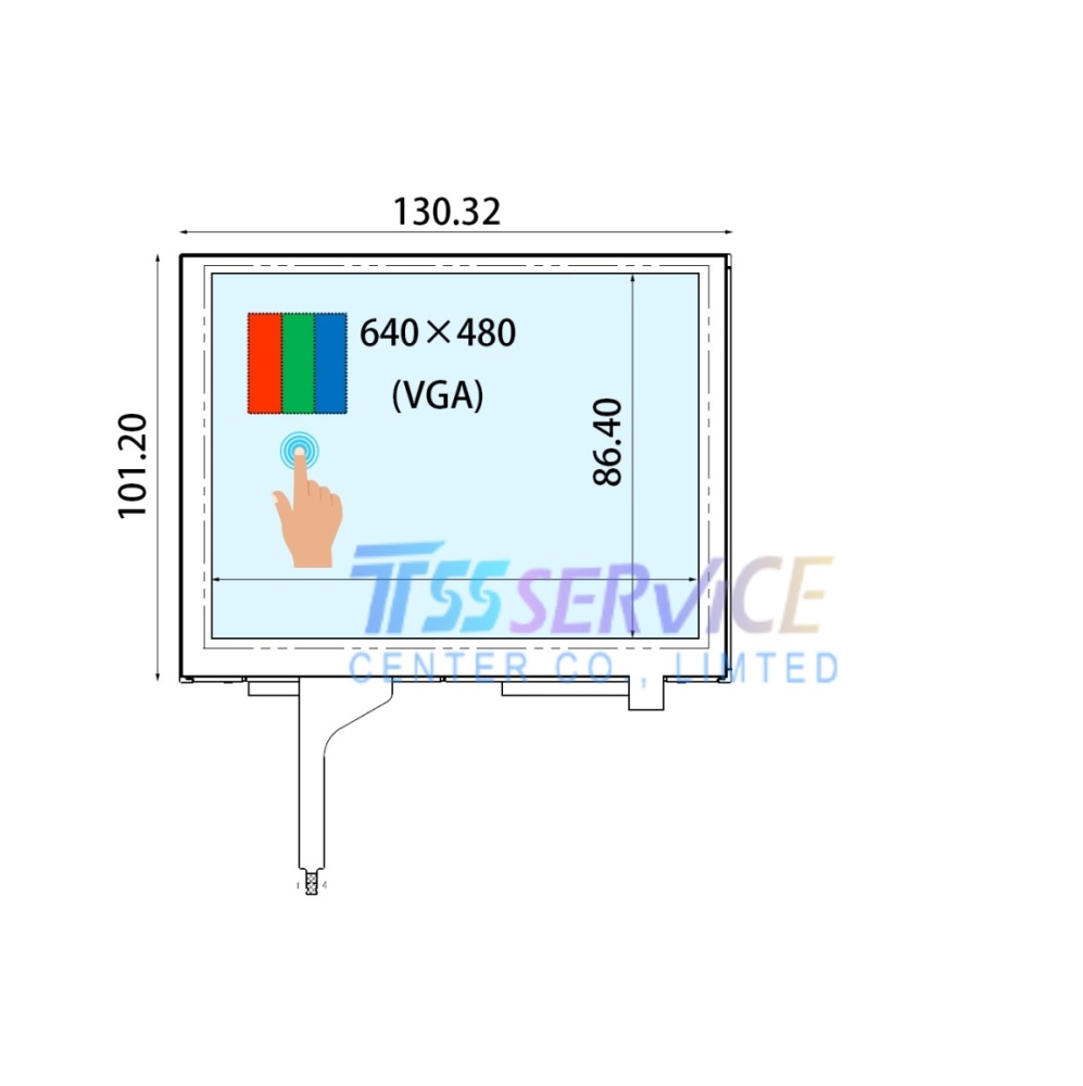 New Ortustech 5.7 inch 640*480 a-Si TFT-LCD Display Panel COM57T5M61ZRC for Industrial