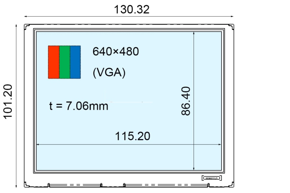 New Ortustech 5.7 inch 640*480 a-Si TFT-LCD Display Panel COM57H5137XSC for Industrial