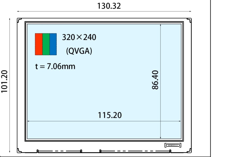 New Ortustech 5.7 inch 320*240 a-Si TFT-LCD Display Panel COM57H5139XSC  for Industrial
