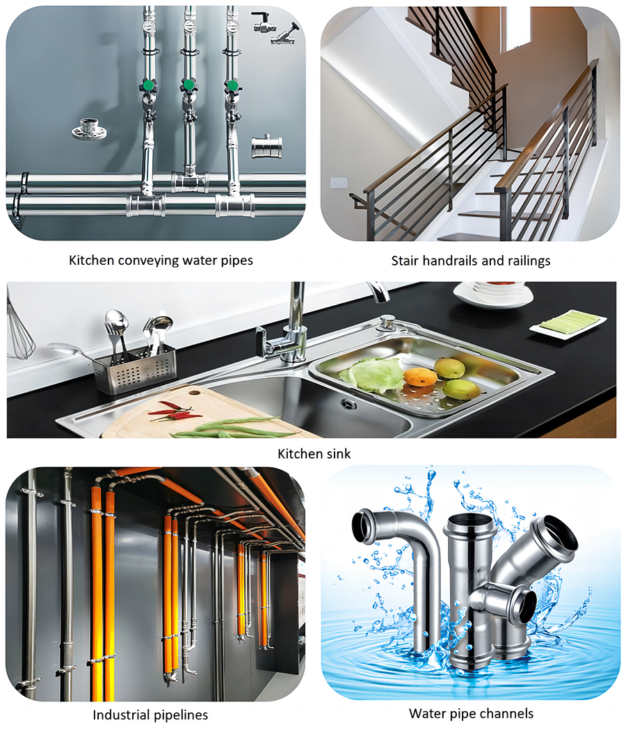 application of stainless steel pipe