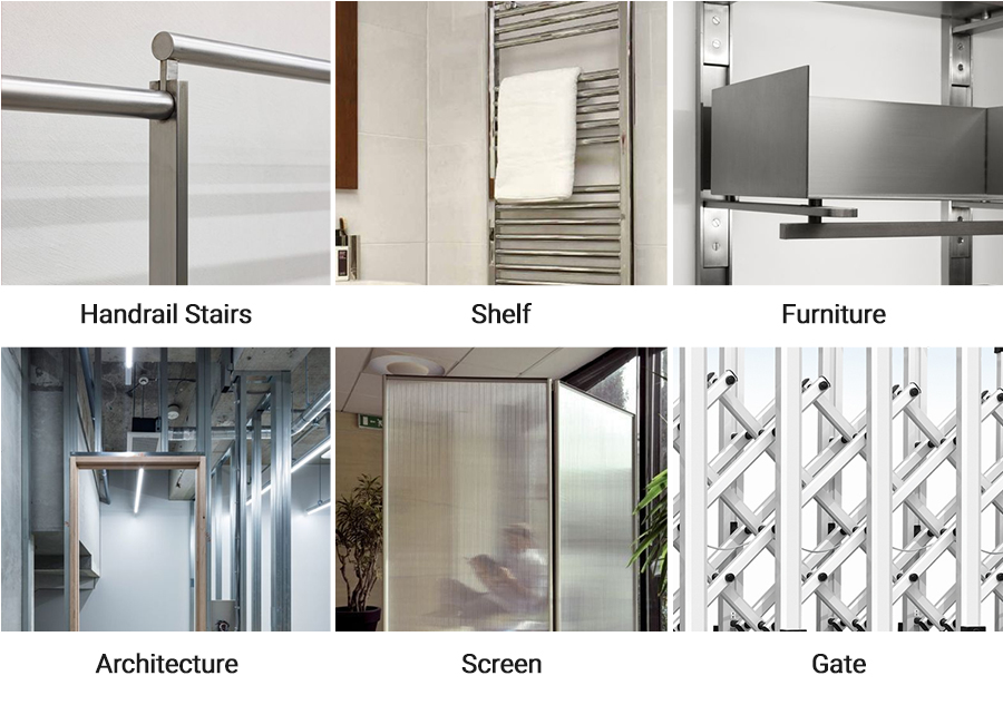application of  stainless steel rectangular pipe 