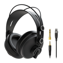 DJ-40000 Professional Studio Monitoring Headphones with Detachable XLR Cable for Music Production