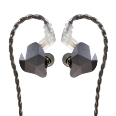 EH-270 Hybrid IEM: 1DD+1BA Dual Driver Earphones, 10mm Graphene Titanium Diaphragm, Zinc Alloy Diamond-Cut Shell, 0.78mm 2Pin Detachable Cable with Optional HD Microphone