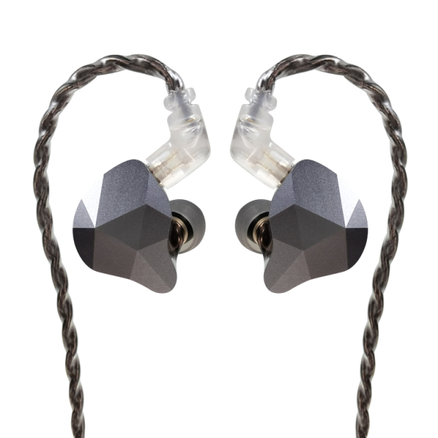 EH-270 Hybrid IEM: 1DD+1BA Dual Driver Earphones, 10mm Graphene Titanium Diaphragm, Zinc Alloy Diamond-Cut Shell, 0.78mm 2Pin Detachable Cable with Optional HD Microphone