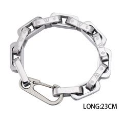 Stainless Steel Rainbow Black Gold Chain Bracelet for Men Women, Chunky Colorful Link Wristband with Secure Carabiner Clasp, Hypoallergenic Jewelry