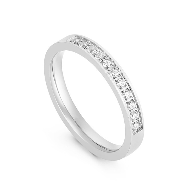 Luxurious 18K Gold Plated Couples Wedding Band Set, Women's Solitaire Engagement Ring with Men's/Women's Eternity Wedding Band, Anniversary Promise Gift