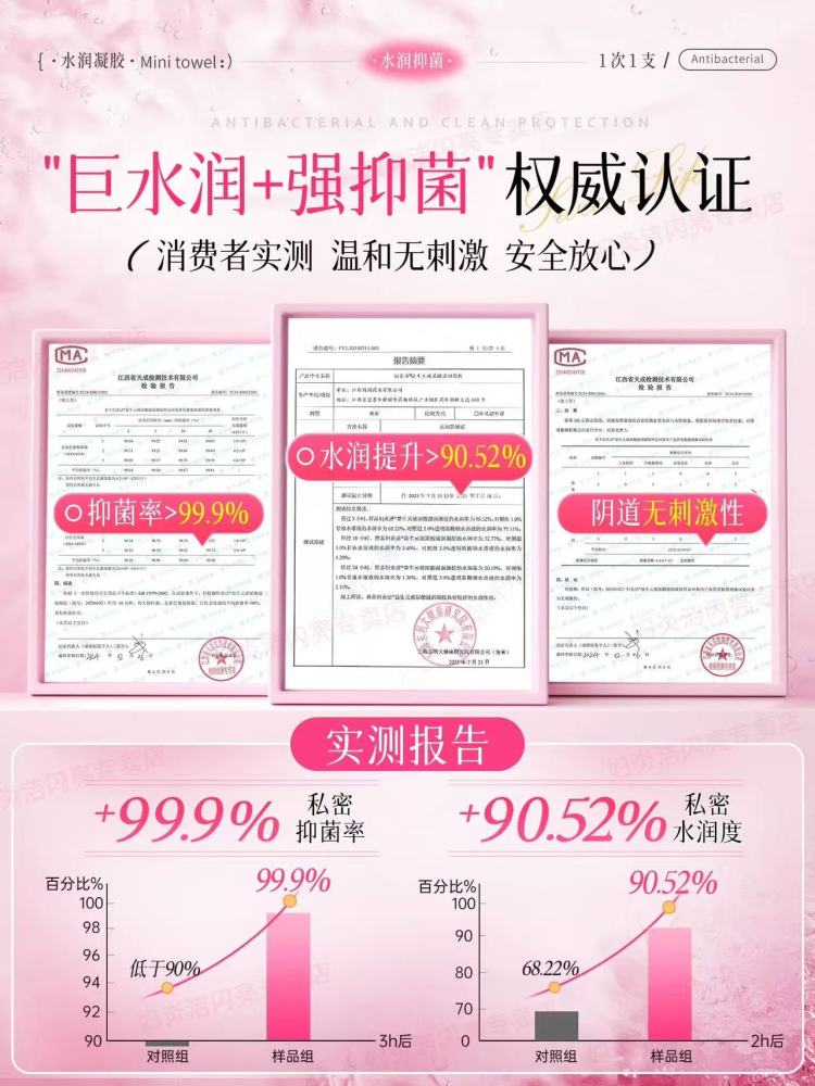 妇炎洁凝胶私处护理液益生菌玻璃酸水润私密保养女性干涩