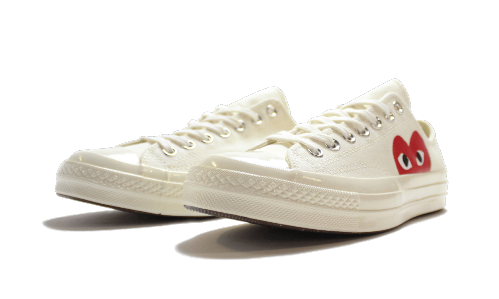Chuck 70 Ox "Comme Des Garçons PLAY / Half Heart White" 150207C