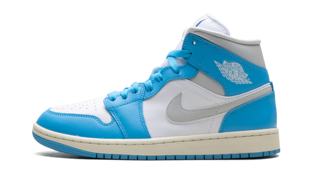 Jordan 1 Mid WMNS "Dark Powder Blue White Sail Neutral Grey" BQ6472 400