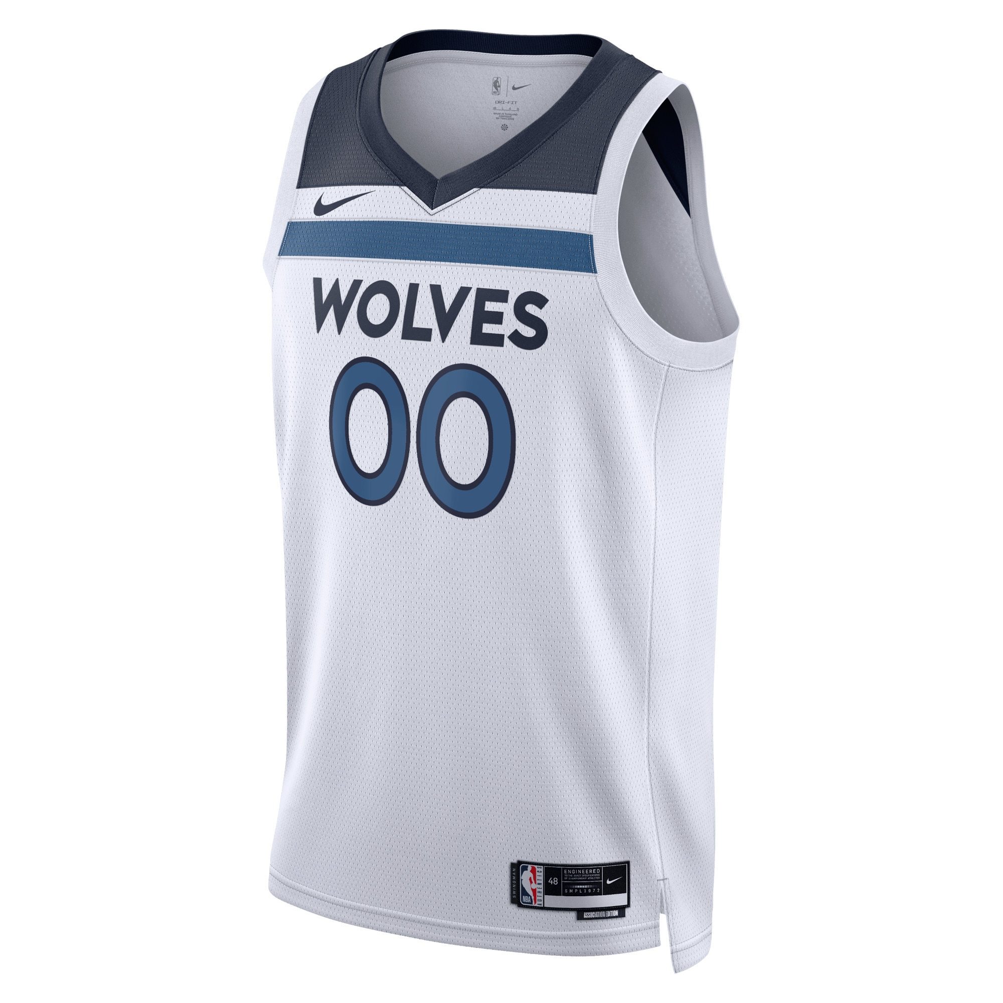 Unisex Minnesota Timberwolves Nike White Swingman Custom Jersey - Association Edition