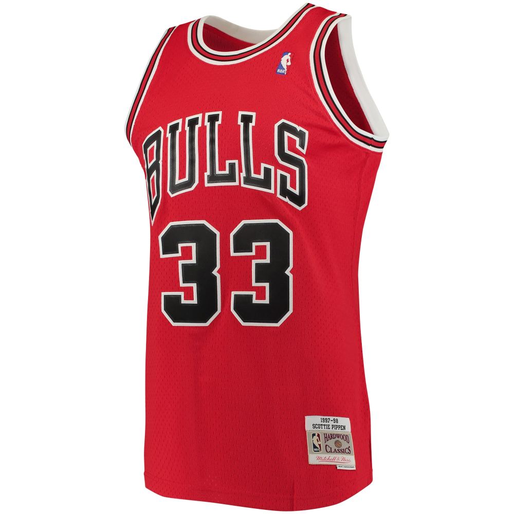 Men's Chicago Bulls Scottie Pippen Mitchell & Ness Red 1997/98 Big & Tall Hardwood Classics Swingman Jersey