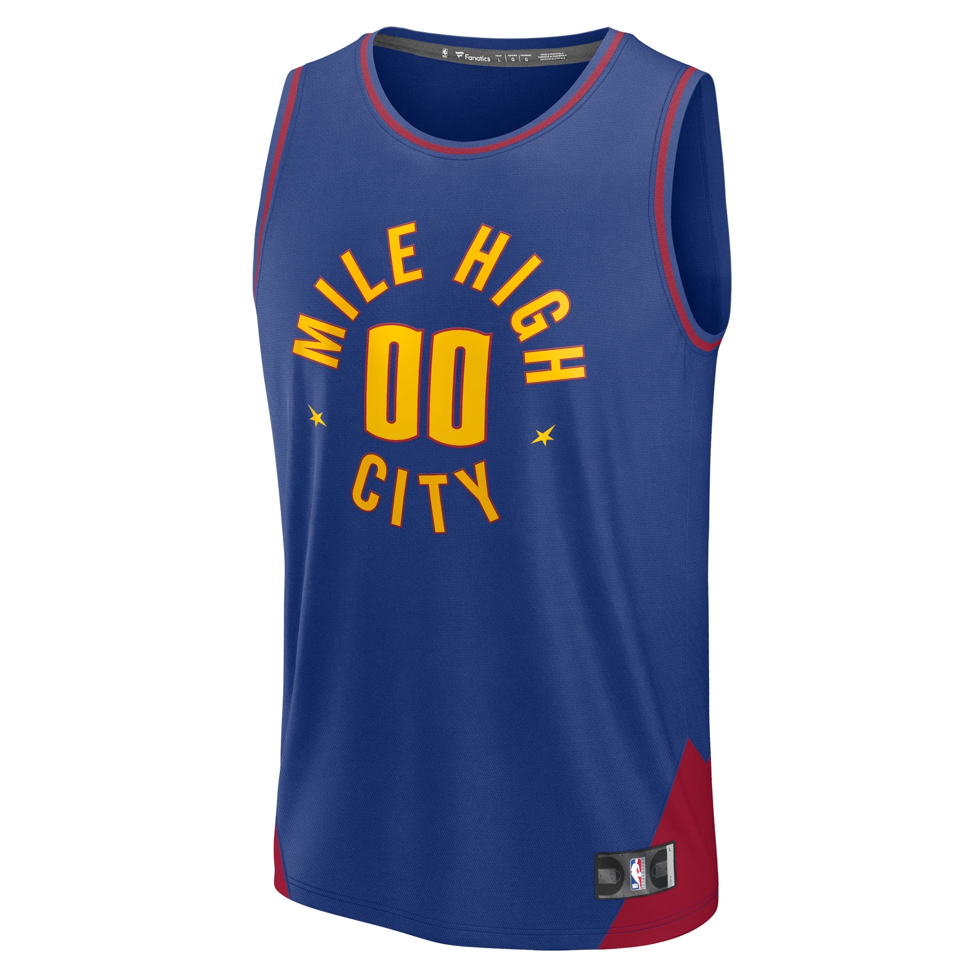 Men's Denver Nuggets Fanatics Navy Fast Break Custom Jersey - Icon Edition