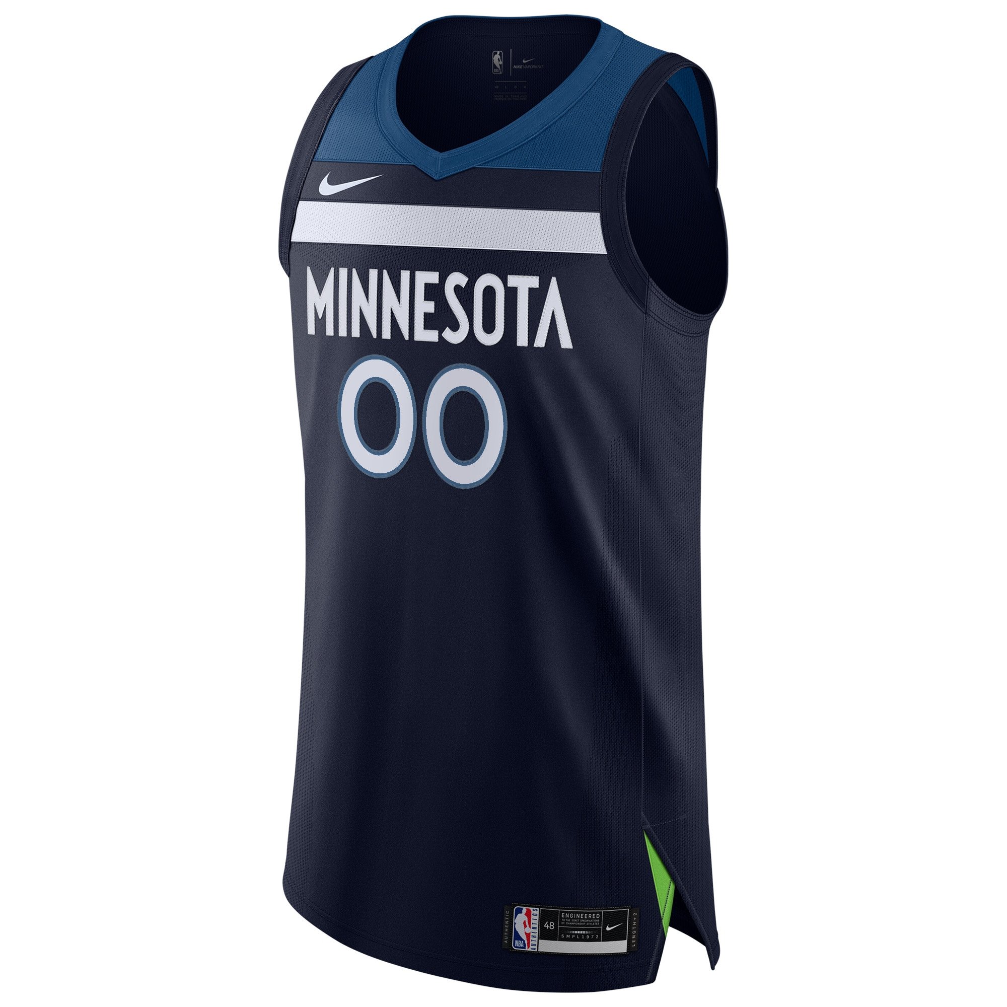 Men's Minnesota Timberwolves Nike Navy Authentic Custom Jersey - Icon Edition